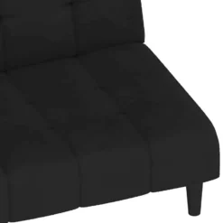 vidaXL Slaapbank 2-zits Klik-klak mechanisme - Zwart fluweel - 200 cm