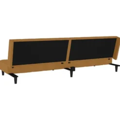 vidaXL Slaapbank 2-zits Klik-klak mechanisme - Bruin fluweel - 200 cm