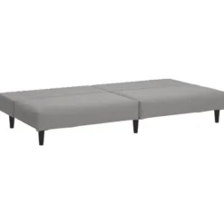 vidaXL Slaapbank 2-zits met verstelbare helling - Lichtgrijs fluweel - 200 cm