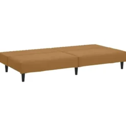 vidaXL Slaapbank 2-zits met verstelbare helling - Bruin fluweel - 200 cm