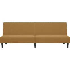 vidaXL Slaapbank 2-zits met verstelbare helling - Bruin fluweel - 200 cm
