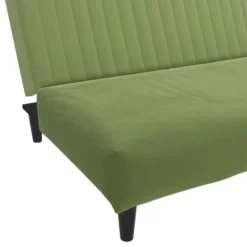 vidaXL Slaapbank 2-zits met verstelbare helling - Lichtgroen fluweel - 200 cm