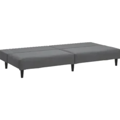 vidaXL Slaapbank 2-zits met verstelbare helling - Donkergrijs fluweel - 200 cm