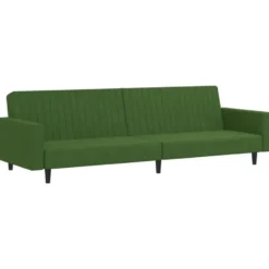 vidaXL Slaapbank 2-zits met verstelbare helling - Donkergroen fluweel - 220 cm