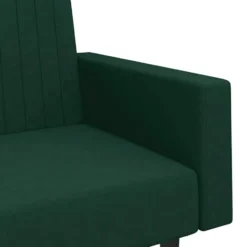 vidaXL Slaapbank 2-zits met verstelbare helling - Donkergroen fluweel - 220 cm