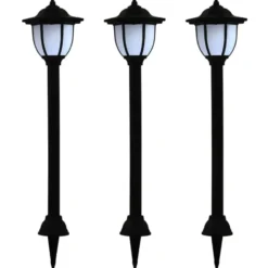 vidaXL - Solarlamp - Zwart - Polypropyleen - 3 stuks