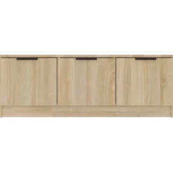 vidaXL - Sonoma eiken TV-meubel met 3 deuren - Bewerkt hout - 102x35x36,5 cm