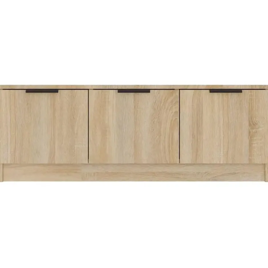 vidaXL - Sonoma eiken TV-meubel met 3 deuren - Bewerkt hout - 102x35x36,5 cm