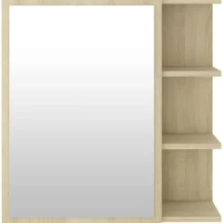 vidaXL - Spiegelkast - Bruin - Bewerkt hout