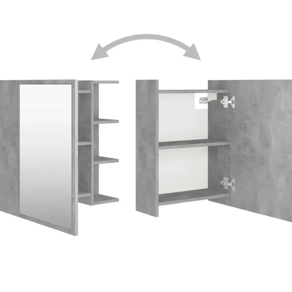 vidaXL - Spiegelkast - Grijs - Bewerkt hout
