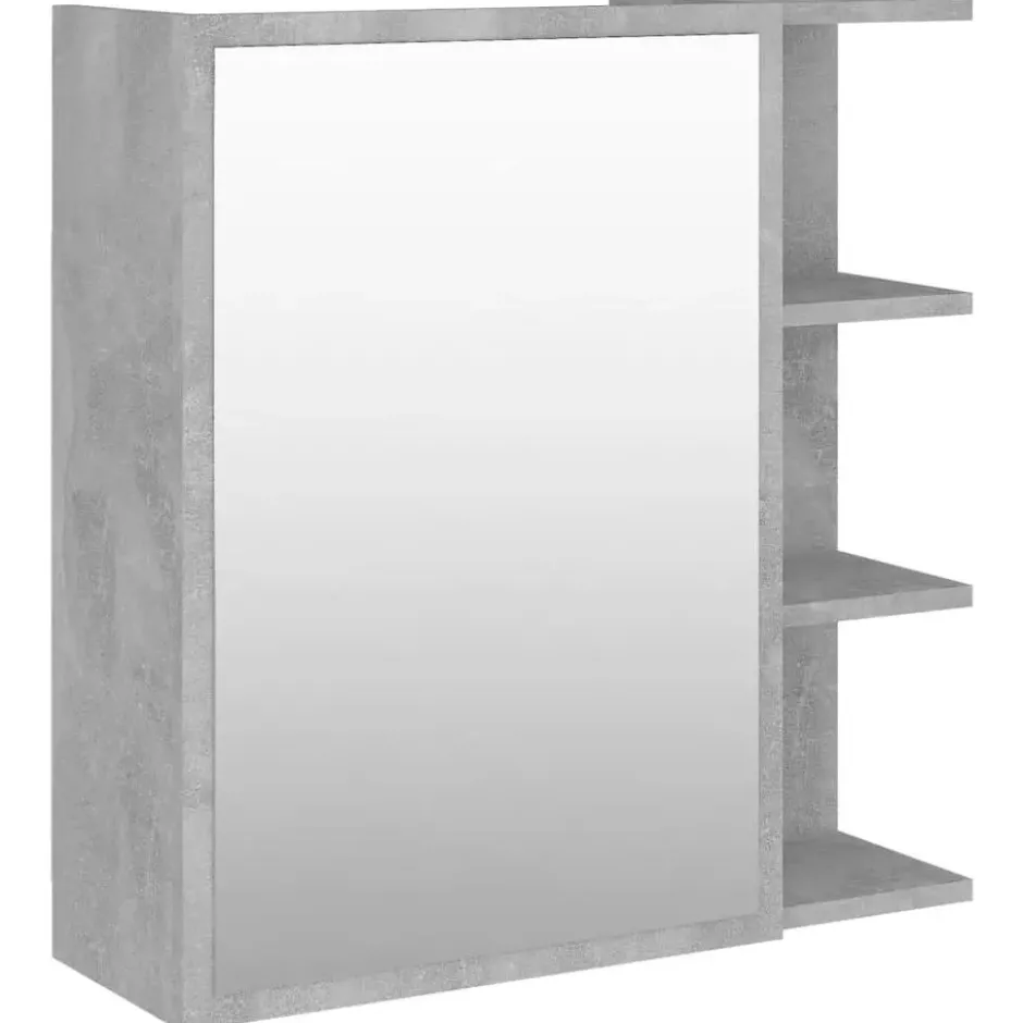 vidaXL - Spiegelkast - Grijs - Bewerkt hout