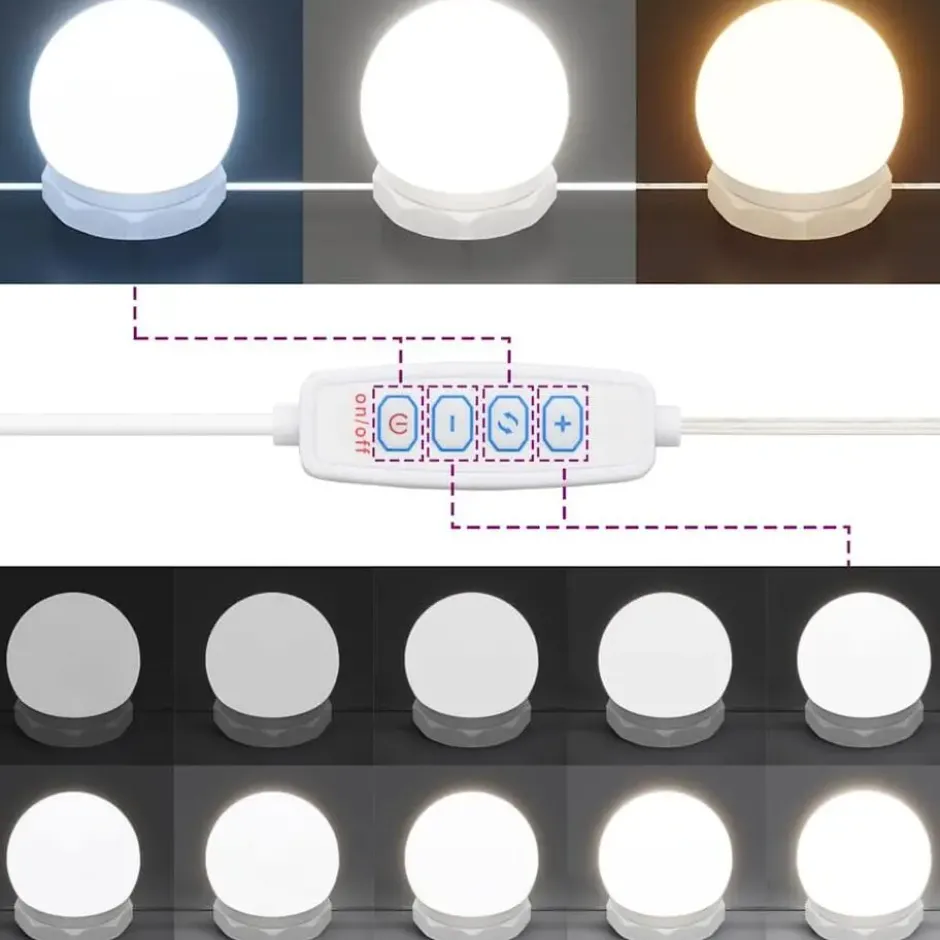vidaXL - Spiegelkast met LED-verlichting 70x16,5x60 cm bruin eikenkleur