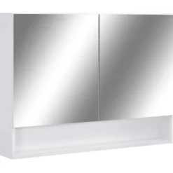 vidaXL - Spiegelkast - Wit - MDF