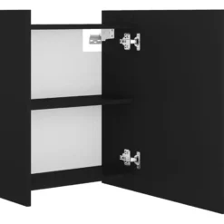 vidaXL - Spiegelkast - Zwart - Bewerkt hout