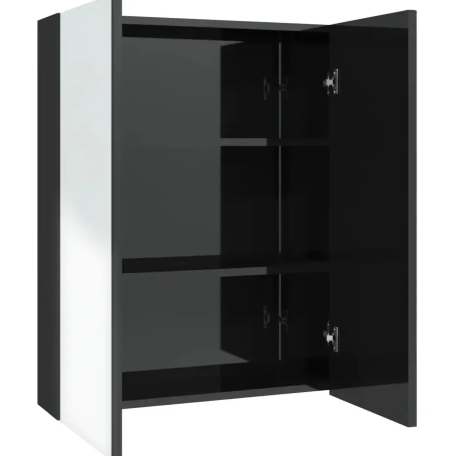 vidaXL - Spiegelkast - Zwart - MDF
