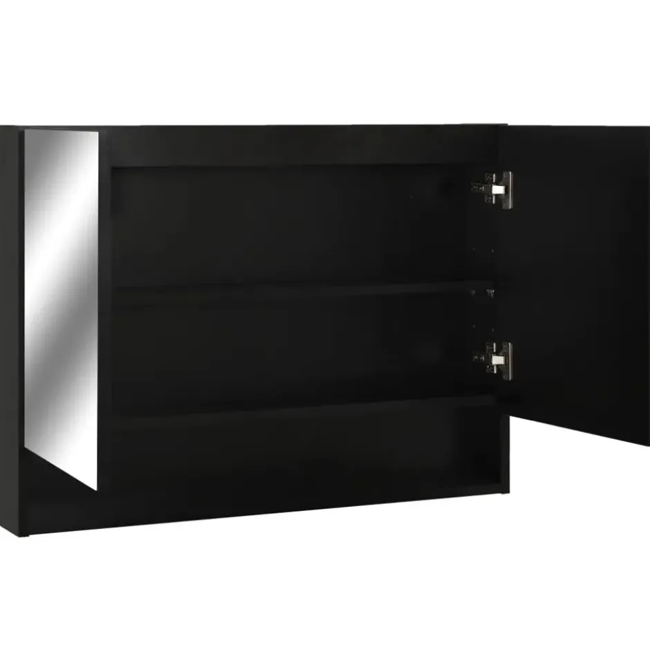 vidaXL - Spiegelkast - Zwart - MDF