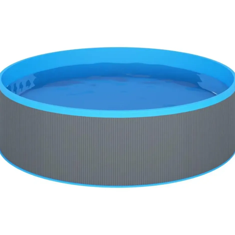 vidaXL - Splasher Pool - Grijs - Staal