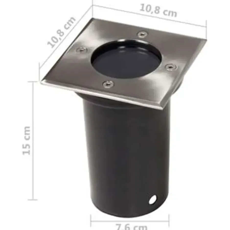 vidaXL - Spotlight - Zwart - Roestvrij staal - 3 stuks