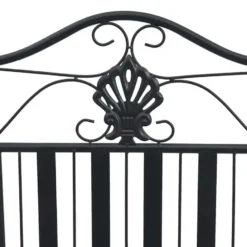 vidaXL - Staal Tuinbank - Zwart - 103,5x59x89 cm