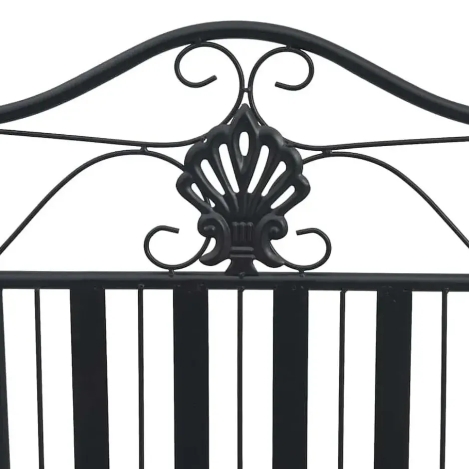 vidaXL - Staal Tuinbank - Zwart - 103,5x59x89 cm