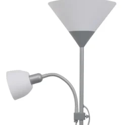 vidaXL - Staande Lamp - Grijs - Staal