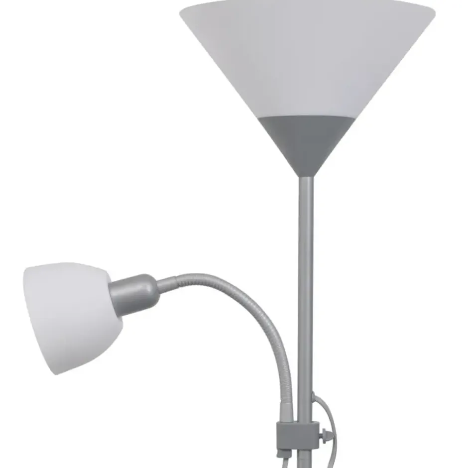 vidaXL - Staande Lamp - Grijs - Staal