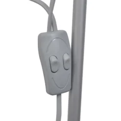 vidaXL - Staande Lamp - Grijs - Staal