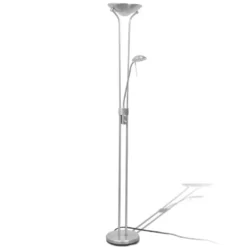 vidaXL - Staande Lamp - Zilver - Staal
