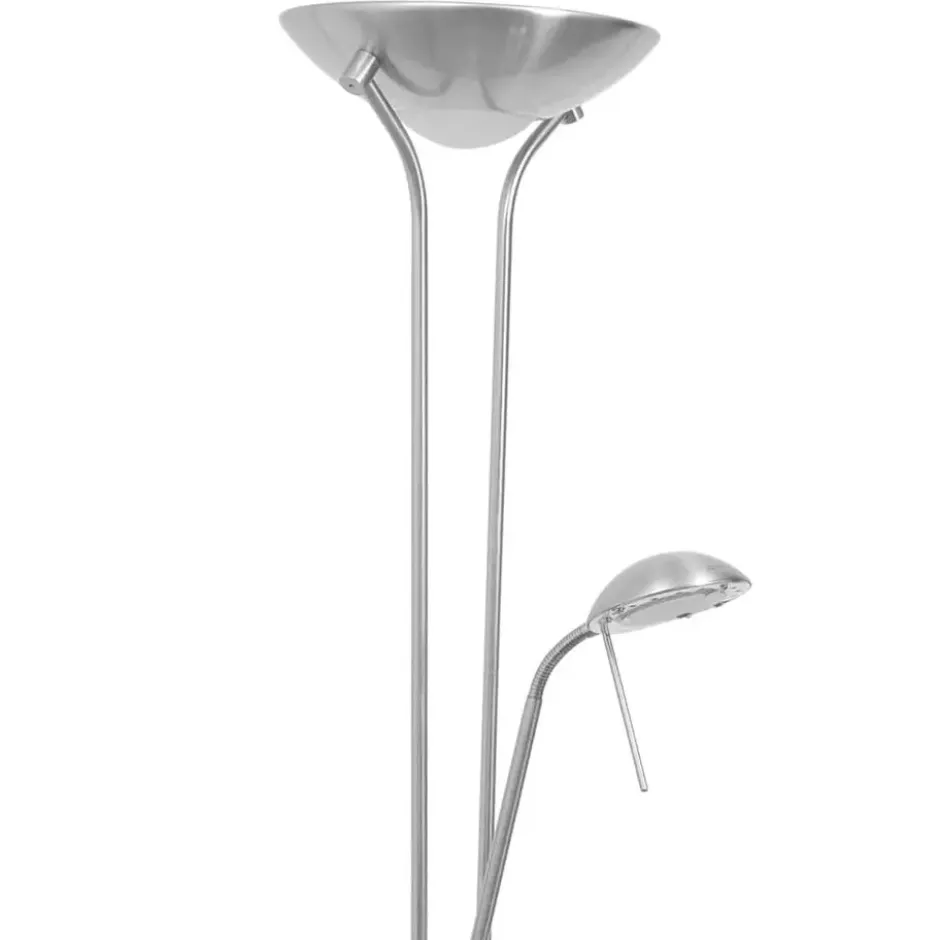vidaXL - Staande Lamp - Zilver - Staal