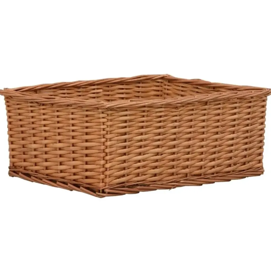 vidaXL - Stapelbare Mandenset - Bruin - Riet