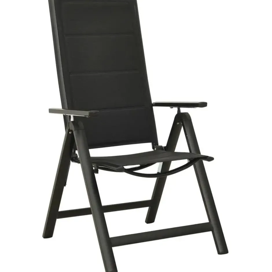 vidaXL - Stapelbare Stoel - Zwart - Aluminium - 2 stuks