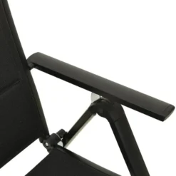 vidaXL - Stapelbare Stoel - Zwart - Aluminium - 2 stuks