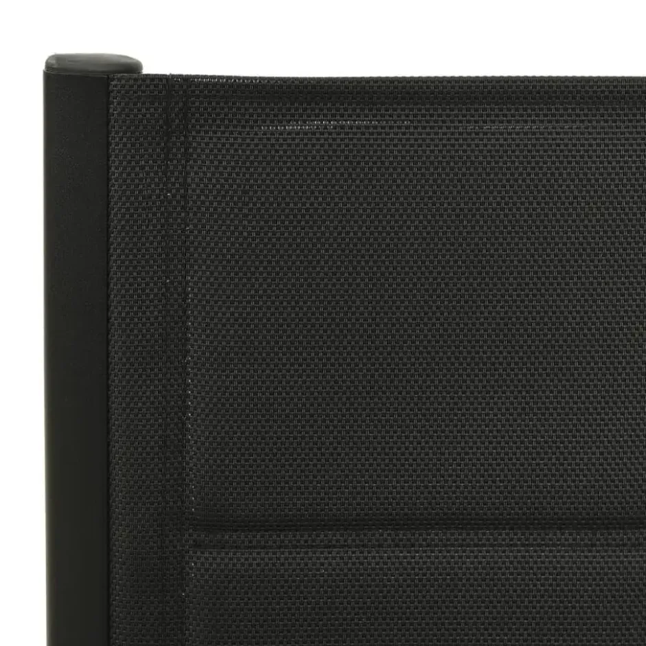 vidaXL - Stapelbare Stoel - Zwart - Aluminium - 2 stuks