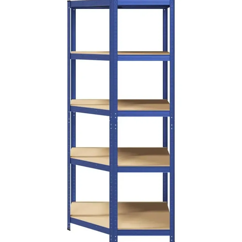 vidaXL - Stellingkast - Blauw - Staal