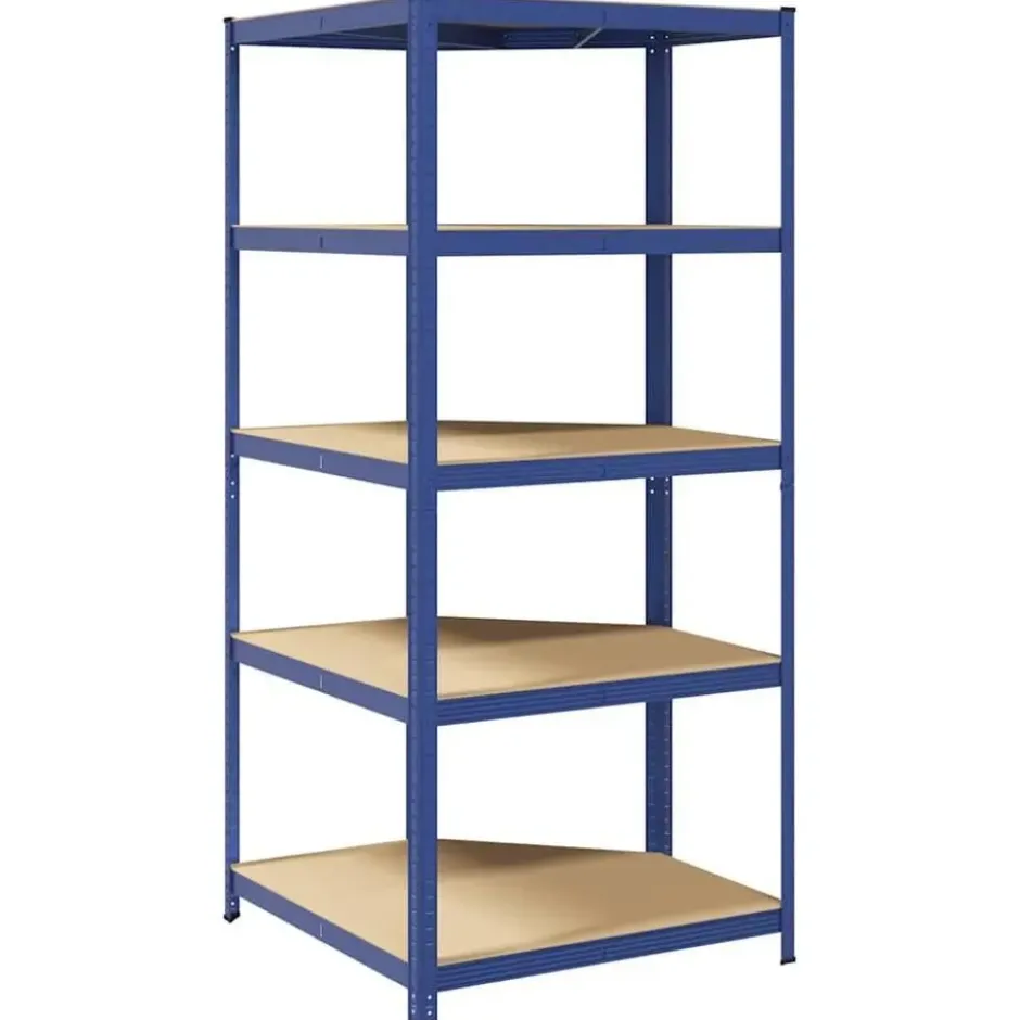 vidaXL - Stellingkast - Blauw - Staal