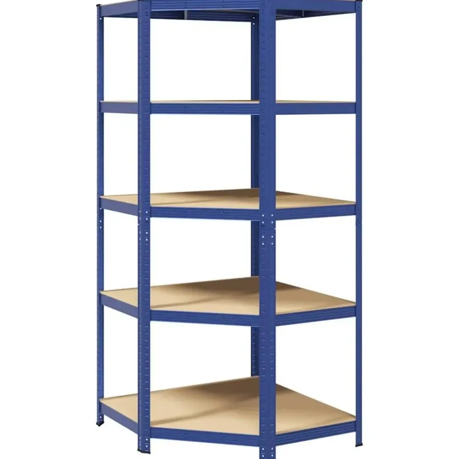 vidaXL - Stellingkast - Blauw - Staal