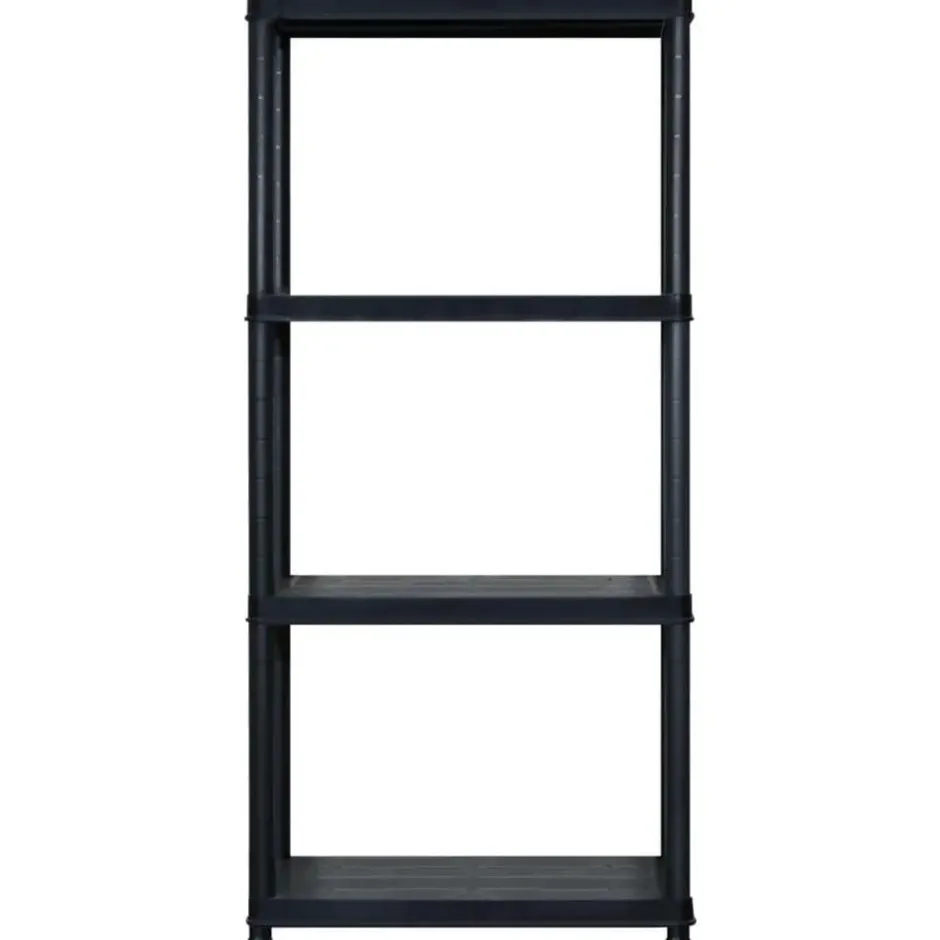 vidaXL - Stellingkast - Zwart - Kunststof