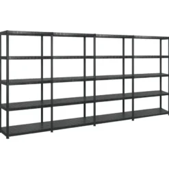 vidaXL - Stellingkast - Zwart - Kunststof