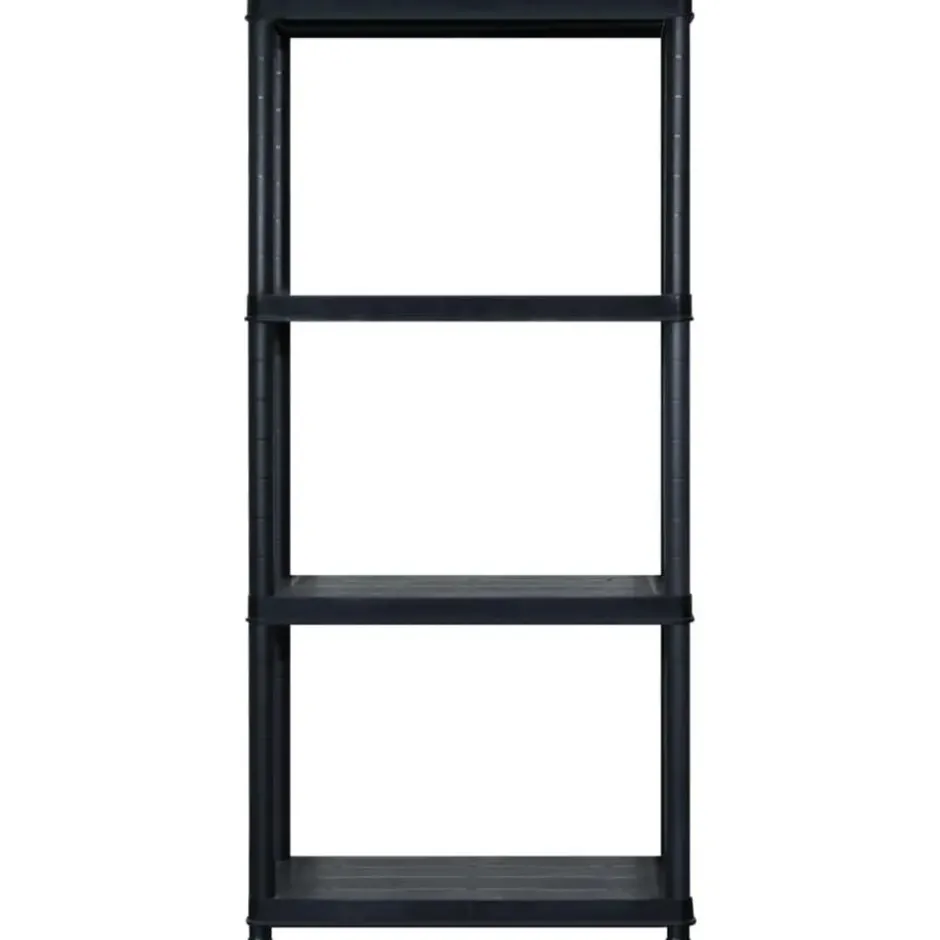 vidaXL - Stellingkast - Zwart - Kunststof