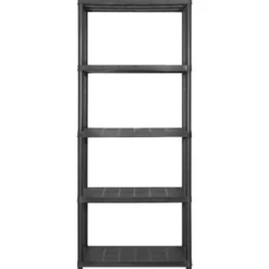 vidaXL - Stellingkast - Zwart - Kunststof