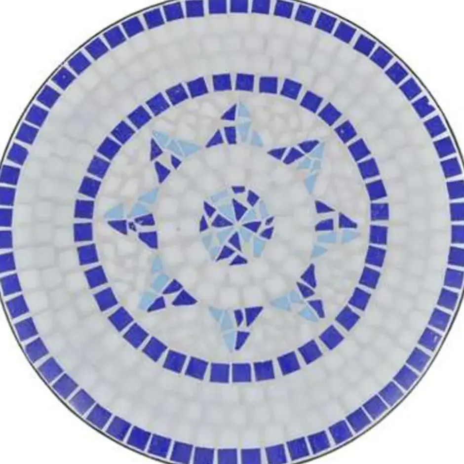 vidaXL - Stoel - Blauw - Keramiek