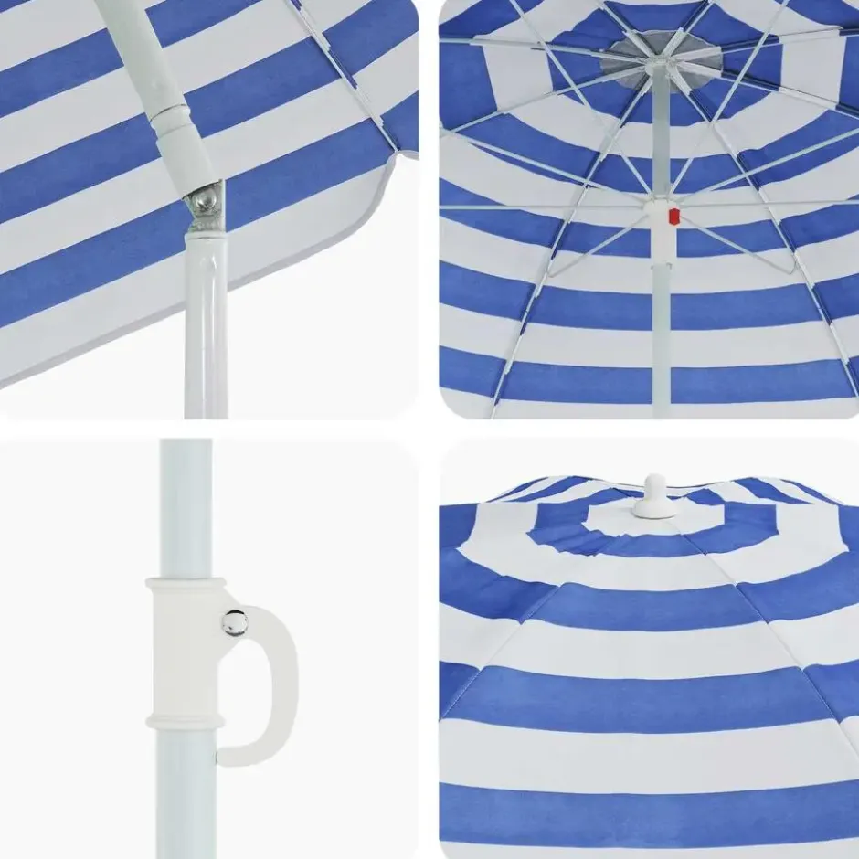 vidaXL - Strandparasol - Blauw - Polyester