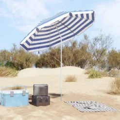 vidaXL - Strandparasol - Blauw - Polyester
