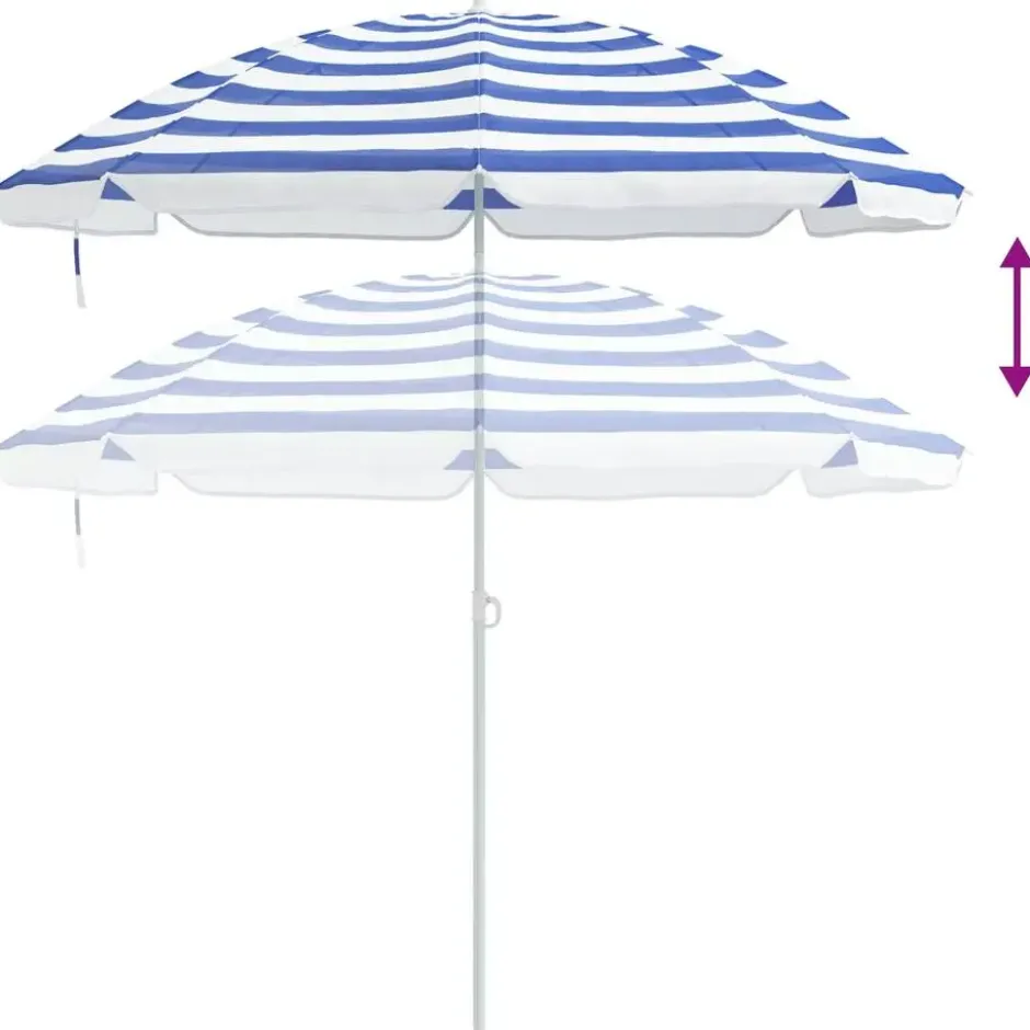 vidaXL - Strandparasol - Blauw - Polyester