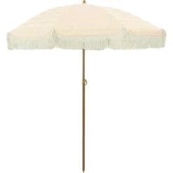 vidaXL - Strandparasol - Geel - Polyester