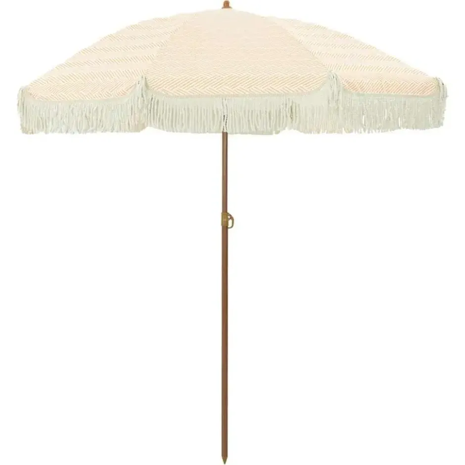 vidaXL - Strandparasol - Geel - Polyester