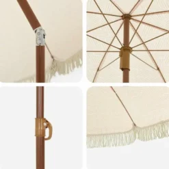 vidaXL - Strandparasol - Geel - Polyester
