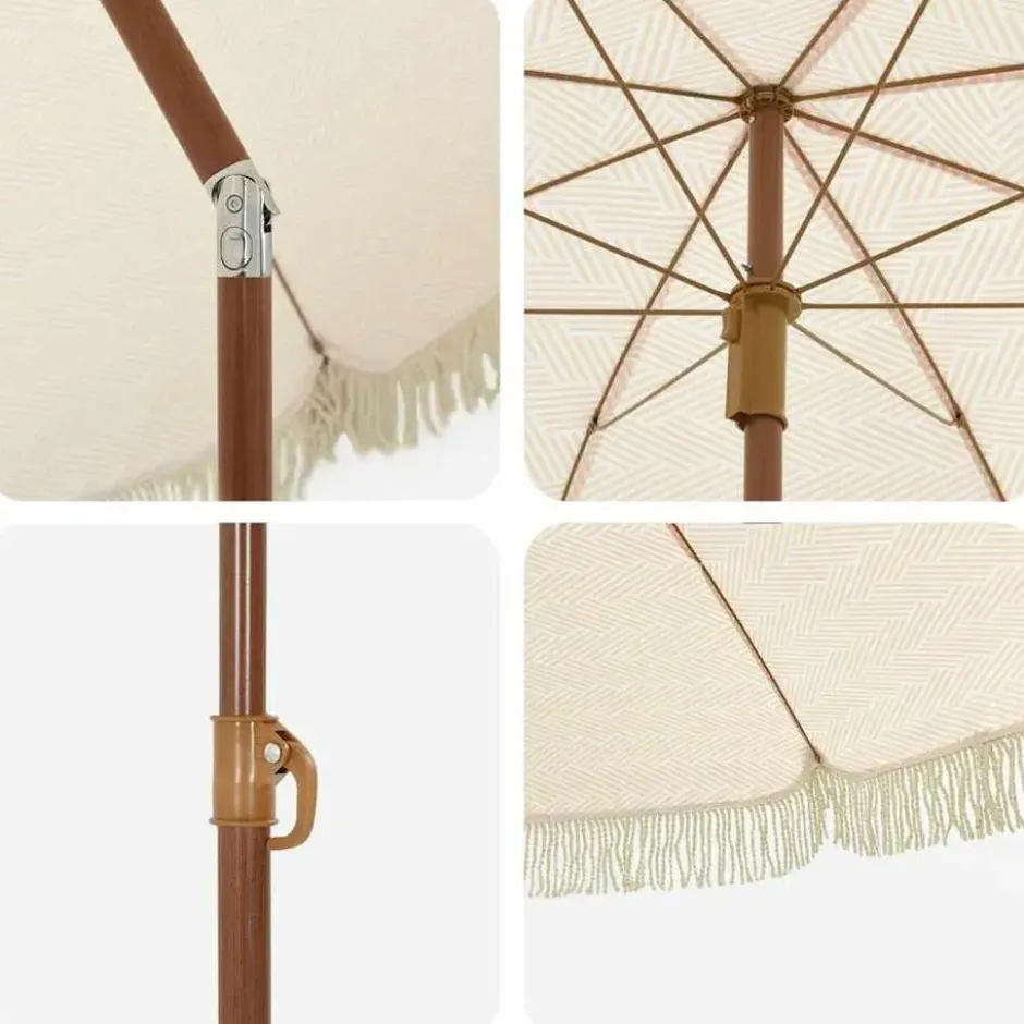 vidaXL - Strandparasol - Geel - Polyester