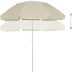 vidaXL - Strandparasol - Geel - Polyester