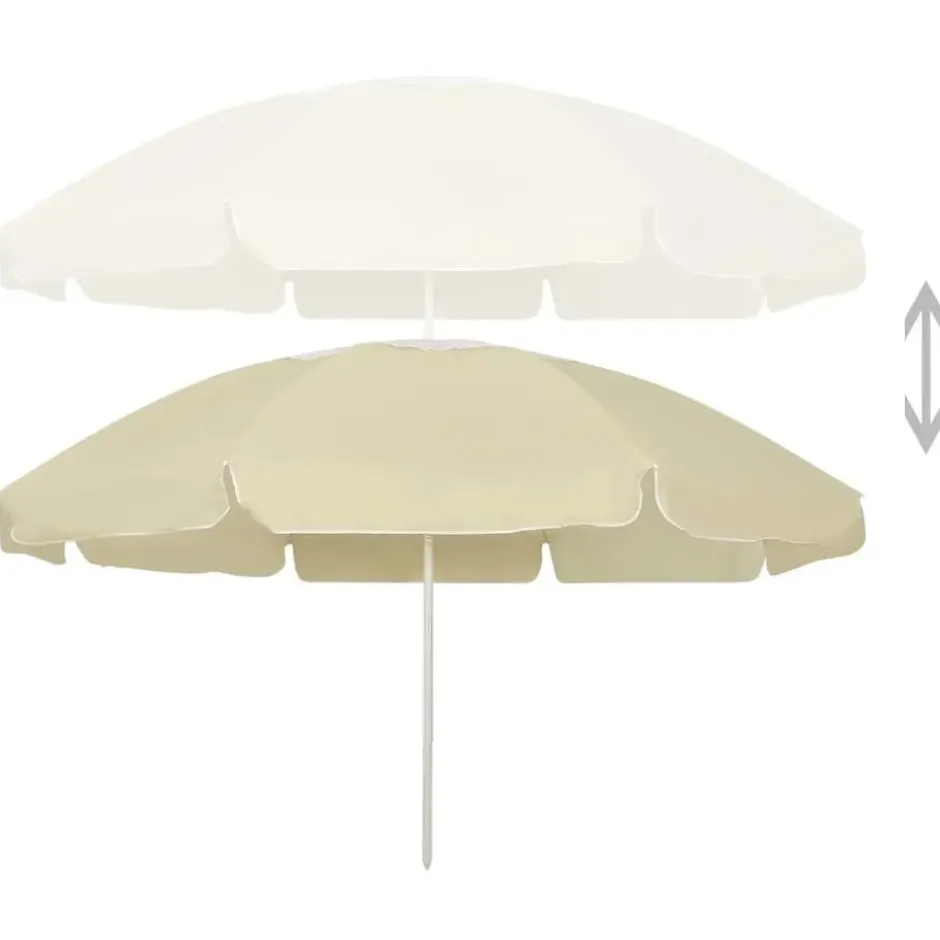 vidaXL - Strandparasol - Geel - Polyester